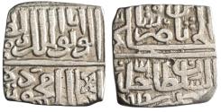 World Coins - Malwa: Mahmud Shah II (1510-1531), silver square 1/2 tanka (5.27g), AH 919 (1513-1514 CE).