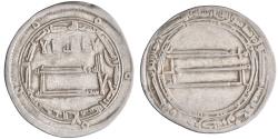 World Coins - Abbasid: Harun al-Rashid (786-809), silver dirham (2.84g), Madinat al-Salam (Baghdad) mint, AH 174 (790-791 CE). Double margin type. Very rare date for type.