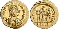 Ancient Coins - Byzantine, Justinian I, gold solidus, Constantinople, 527-538 CE, Victory standing