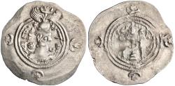 Ancient Coins - Sasanian: Khusro II (591-628), silver drachm (4.07g), 591-628 CE.