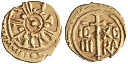 World Coins - Sicily: Roger II (1105-1154), gold tari (1.04g), Siqiliya (Sicily) / Messina, 1105-1154 CE. Roger cited with title al-Mu'tazz.