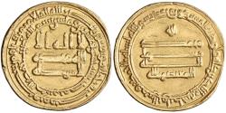World Coins - Abbasid, Al-Mu'tasim billah, gold dinar, Misr, AH 225