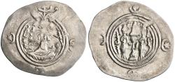 Ancient Coins - Sasanian: Khusro II (591-628), silver drachm (4.02g), MY (Meshan) mint, 591-628 CE.