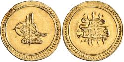 World Coins - Ottoman: Mustafa IV (1807-1808), gold findik (3.16g), Islambul (Istanbul) mint, accession year AH 1222 (1807 CE), RY 1. Attractive specimen.