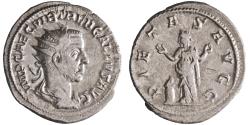 Ancient Coins - Roman: Trebonianus Gallus (251-253), silver antoninianus (3.86g), Rome mint, 251-253 CE. Pietas.