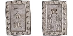 World Coins - Japan: Tenpo (1830-1844), silver bu (ichibu) (8.59g), Ginza, 1837-1854 CE.