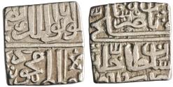 World Coins - Malwa: Mahmud Shah II (1510-1531), silver square 1/2 tanka (5.41g), AH 919 (1513-1514 CE).