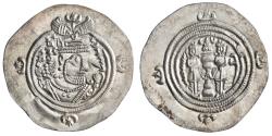 Ancient Coins - Sasanian: Khusro II (591-628), silver drachm (4.17g), YZ (Yazd) mint, RY 36.