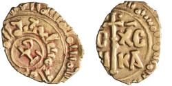 World Coins - Sicily: William II (1166-1189), gold tari (0.84g), Siqiliya (Sicily) / Messina, 1166-1189 CE. William cited with title al-Musta'izz.