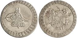 World Coins - Ottoman: Mustafa III (1757-1774), silver kurush / 40 para (18.83g), Islambul (Istanbul) mint, accession year AH 1171 (1757 CE), RY 6.