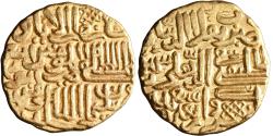 World Coins - Delhi, Muhammad III ibn Tughluq, gold heavy dinar, Dehli (Delhi), AH 742, citing Abbasid caliph al-Mustakfi