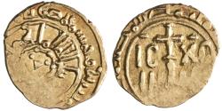 World Coins - Sicily: William I (1154-1166), gold tari (1.16g), Siqiliya (Sicily) mint, 1154-1166 CE. William cited with title al-Hadi. Triangle symbol.