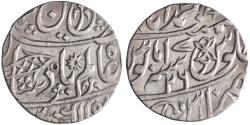 World Coins - Bengal Presidency (British India): silver rupee (11.25g), Muhammadabad Benares mint, AH 1198, RY 26. In name of Mughal emperor Shah Alam II.