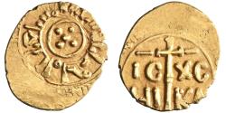 World Coins - Sicily: William II (1166-1189), gold tari (1.06g), Messina, 1166-1189 CE. William cited with title al-Musta'izz. 5 pellets in the shape of a cross in obverse center, inner margin