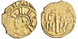World Coins - Sicily: William I (1154-1166), gold tari (1.18g), Siqiliya (Sicily) mint, AH 551 (1156-1157 CE). William cited with title al-Hadi. Triangle and 3 pellets in obverse center, inner