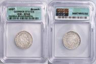 World Coins - German States, Prussia: Albert I (1525-1568), silver groschen, 1537 CE. ICG EF45.
