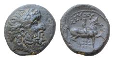 Ancient Coins - Kings of Thrace, Seuthes III Æ18mm. 5,8gr.  Circa 323-316 BC. Laureate head right / Horseman riding righ