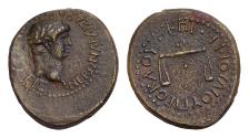 Ancient Coins - Phrygia. Prymnessos. Nero AD 54-68. Ti. Julius Proklos, magistrate. Struck AD 63-68 Bronze Æ 19 mm, 4,4 g Laureate head right / Scales.