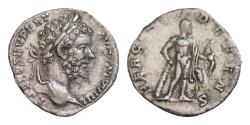 Ancient Coins - SEPTIMIUS SEVERUS  (193-211).Laodicea ad Mare. AR 17mm 2g Denarius. L SEPT SEV PERT AVG IMP VIII. Laureate bust right.  HERCVLI DEFENS.