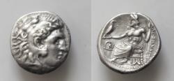 Ancient Coins - KINGS of MACEDON. Antigonos I Monophthalmos. As Strategos of Asia, 320-306/5 BC. AR Drachm 17mm, 4.13 g. In the name and types of Alexander III. Sardes mint. Struck circa 318-315BC