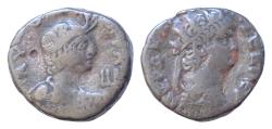 Ancient Coins - EGYPT, Alexandria. Nero. AD 54-68. BI Tetradrachm (24mm, 12.3 g ). Draped bust of Alexandria right, wearing elephant skin headdress