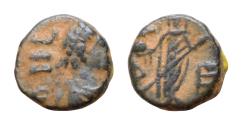 Ancient Coins - Leo I (457-474), with Verina, AE nummus 9 mm, 1,2g Constantinople.