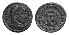 Ancient Coins - Constantine I the Great AD 306-337. Arelate (Arles) Follis Æ 20 mm, 2,88 g CONSTANTINVS AVG, laureate head right / D N CONSTANTINI MAX AVG, VOT / XX in two lines within wreath;