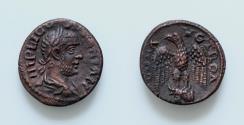 Ancient Coins - Gallienus Æ 19mm of Alexandria Troas. AD 253-260  bust to right eagle with spread wings standing facing,