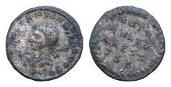 Ancient Coins - Constantine II. As Caesar, A.D. 317-337. Æ follis 18 mm, 2.9g,  Thessalonica, under Constantine I, A.D. 318/9. CONSTANTINVS IVN NOB C, laureate and cuirassed bust of Constantine II