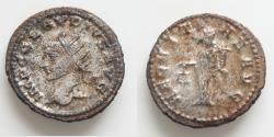 Ancient Coins - CLAUDIUS II GOTHICUS (268-270). Silvered Antoninianus. Antioch. Obv: IMP C CLAVDIVS AVG. Radiate head left. Rev: AEQVITAS AVG. Aequitas standing left with cornucopia and scales.