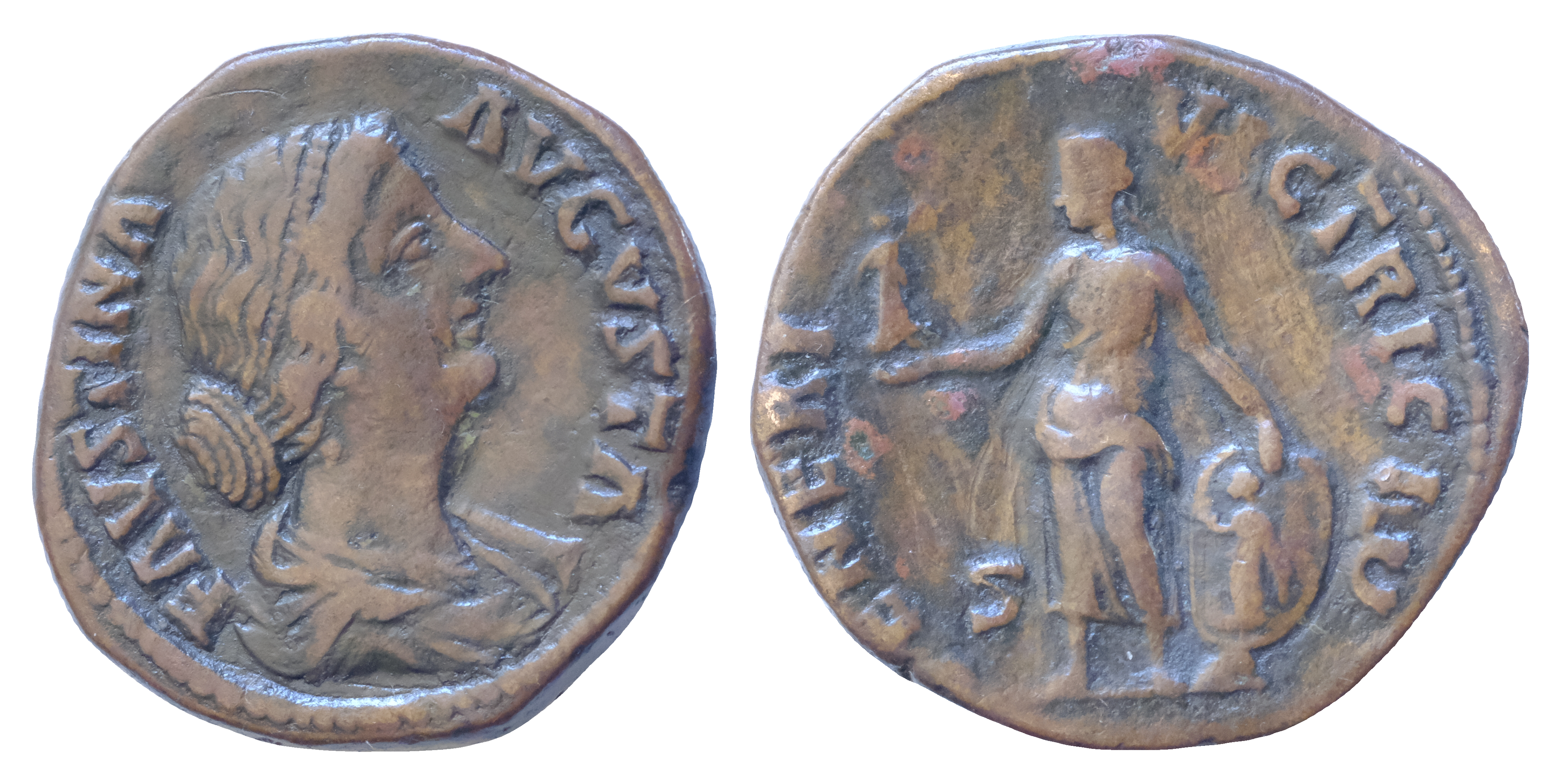 Faustina Minor (Marcus Aurelius, 161-180), Sestertius, Rome, AD