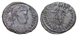 Ancient Coins - Magnentius, 350-353AD, AE 23mm 4,6g  Centenionalis, Diademed and Cuirassed bust r, rev Emperor stg. L. , Cuirassed, with imperial cloak, Labarum in left hand, Victory in right, RPL