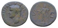 Ancient Coins - AGRIPPA. Died 12 BC. Æ 27mm As (10gm). Struck under Caligula, 37-41 AD. M AGRIPPA L F COS III, head left, wearing rostral crown / S C across field, Neptune dolphin and trident