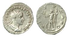 Ancient Coins - Gordian III AR 21mm 3,4g Antoninianus. Rome, AD 238. IMP CAES M ANT GORDIANVS AVG, radiate, draped and cuirassed bust right / VIRTVS AVG, Virtus standing left, holding spear