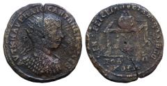 Ancient Coins - THRACE, Philippopolis. Elagabalus. AD 218-222. Æ Medallion 36mm, 23.8 g,  Pythian Games issue.