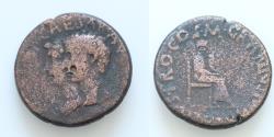 Ancient Coins - BITHYNIA, Uncertain mint. Augustus, with Julia Augusta Livia, 27 BC-14 AD. AE. M. Granius Marcellus, proconsul. Dated (AD 14). Obv: IMP CAESAR AVGVSTVS PONTIF MAX TR P. Jugate bust