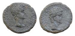 Ancient Coins - KINGS of THRACE. Rhoemetalces I. Circa 11 BC-12 AD. Æ 18mm (4.23 gm). Diademed head of Rhoemetalkes right / Bare head of Augustus right. Youroukova 200; RPC 1718. Choice VF, green