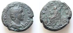 Ancient Coins - Otacilia Severa. Augusta, A.D. 244-249. AE as (25mm, 12,1g,. Rome mint, struck A.D. 247. MARCIA OTACIL SEVERA AVG, Otacilia Severa PVDICITIA, child (Philip II?) standing below left