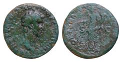 Ancient Coins - Nerva, 96-98 AD. AE As (27 mm, 9,21 g.). Rome, 97 AD. IMP NERVA CAES AVG P M TR P COS III P P Laureate head of Nerva to right.  FORTVNA AVGVST / S - C Fortuna standing front