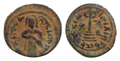 World Coins - Islamic Umayyad Caliphate. Halab (Syria). Time of 'Abd al-Malik ibn Marwan AH 65-86. Fals Æ 22 mm, 3,76 g
