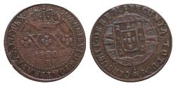 World Coins - PORTUGUESE Brazil D. João P Reg. XX Réis 1820 EXtremely Fine