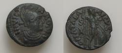 Ancient Coins - Migration of the German tribes The Ostrogoths Athalaric, 526 – 534 Decanummium, Roma Æ 16mm 2,7g. INVIC – TA ROMA Helmeted and draped bust of Roma Athalaric Spear Shield