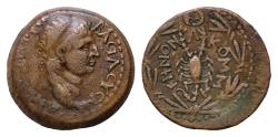 Ancient Coins - KINGS of COMMAGENE. Antiochos IV Epiphanes. AD 38-72. Æ 27mm, 11.5g,  Diademed and draped bust right / Scorpion within wreath. RPC I 3857;