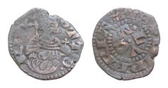 World Coins - Italy LUCCA Castruccio degli Antelminelli detto Castracane (1316-1328) Castruccino AE&BI 13-14mm (g. 0,5). OTTO REX Il Re Ottone IV a mezza figura di front  IHPERIALIS Lettere LVCA