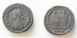 Ancient Coins - CONSTANTIUS II, as Caesar. 324-337 AD. Æ Follis (18,5mm - 3.g). Sirmium mint. Struck 324/5 AD. FL IVL CONSTANTIVS IVN NOB C, laureate, draped and cuirassed bust left / PROVIDEN-TIA