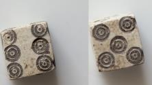 Ancient Coins - Ancient Roman Bone Dice for Games Fortuna l L=9mm 1,32g. Vey Fine ! Very rare ! 2-3 century A.D.