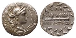 Ancient Coins - MACEDON (Roman Protectorate), Republican period. First Meris . Circa 167-149 BC. AR Tetradrachm (29mm, 17.05 g,). Amphipolis mint (jan)