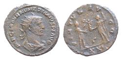 Ancient Coins - Numerian. (282-283 AD). Æ20mm 2,63g  Antoninian. Antioch. Obv: IMP CM AVR NVMERIANVS NOB C. radiate cuirassed bust of Numerian right. VIRTUS AVGG. Numerian and Carus