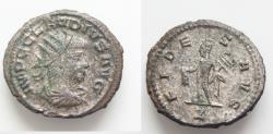 Ancient Coins - Claudius II Gothicus. A.D. 268-270. BI Silvered antoninianus (21mm, 3.7g,). Antioch mint, struck A.D. 268-269