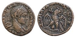 Ancient Coins - Syria, Antioch AE/Bl Tetradrachm  12,7g, 24,5mm Elagabalus (218-222) agle standing facing, head left, star between legs,